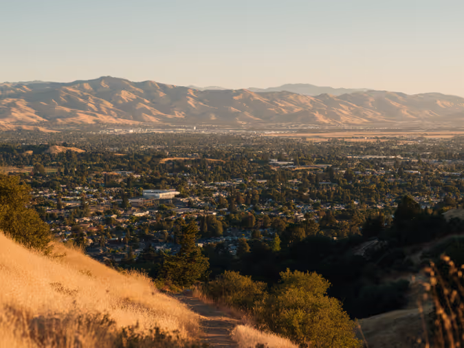 A view across the East Bay under a clear sky.