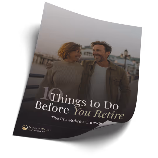 Mockup of the Manetta Wealth 10 Things to do Before You Retire Checklist